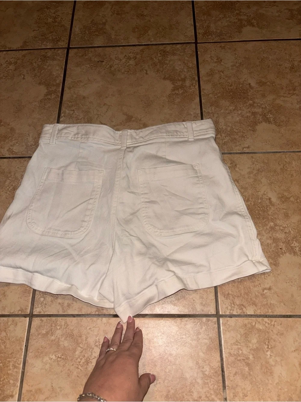 GAP High-Rise White Button-Front Women's Shorts